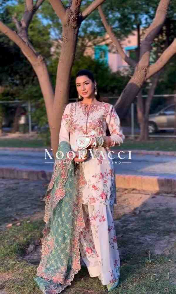 Designer Party Wear Top with Farshi Plazzo and Dupatta Set - Image 3