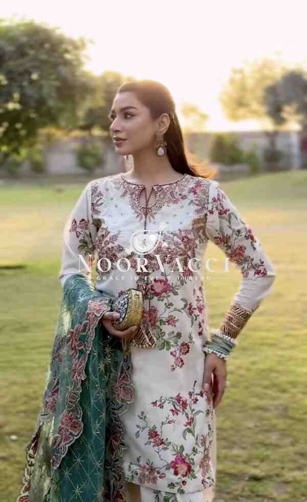 Designer Party Wear Top with Farshi Plazzo and Dupatta Set - Image 4