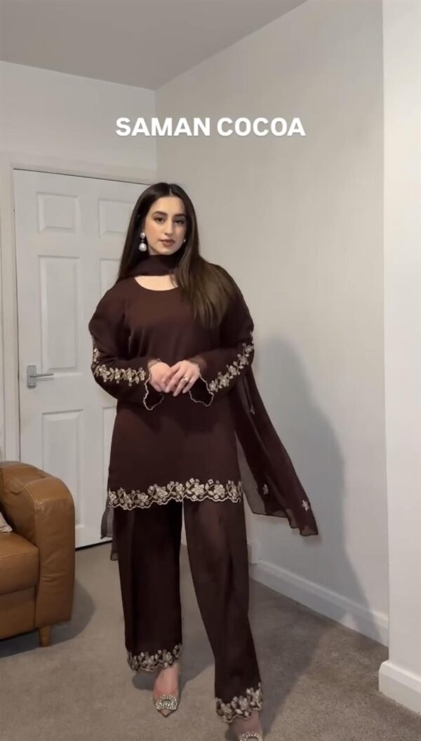 Buy Designer Party Wear Top with Farshi Plazzo Set