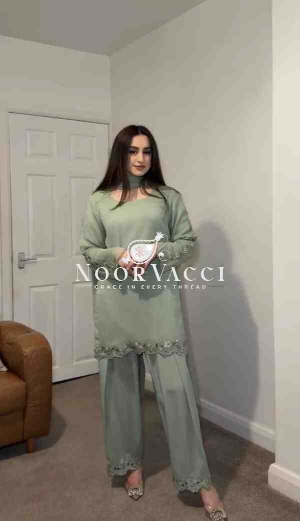 Designer Party Wear Top with Farshi Plazzo Set