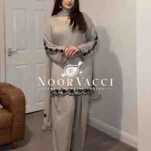 Designer Party Wear Top with Farshi Plazzo Set