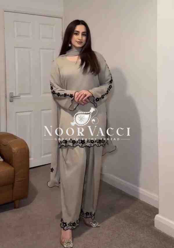 Designer Party Wear Top with Farshi Plazzo Set