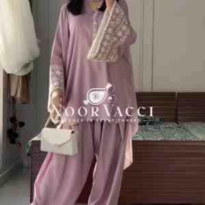 Designer Party Wear Top with Farshi Plazzo Set in Natural Satin