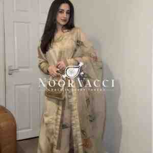 Designer Party Wear Top with Farshi Plazzo Set in Heavy Japan Satin Silk