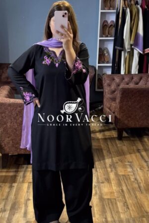 Buy Designer Party Wear Top with Farshi Plazzo in Heavy Riyon Silk