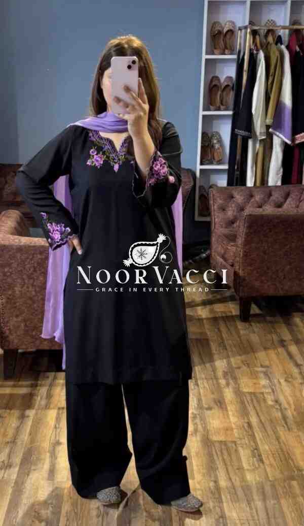 Designer Party Wear Top with Farshi Plazzo in Heavy Riyon Silk
