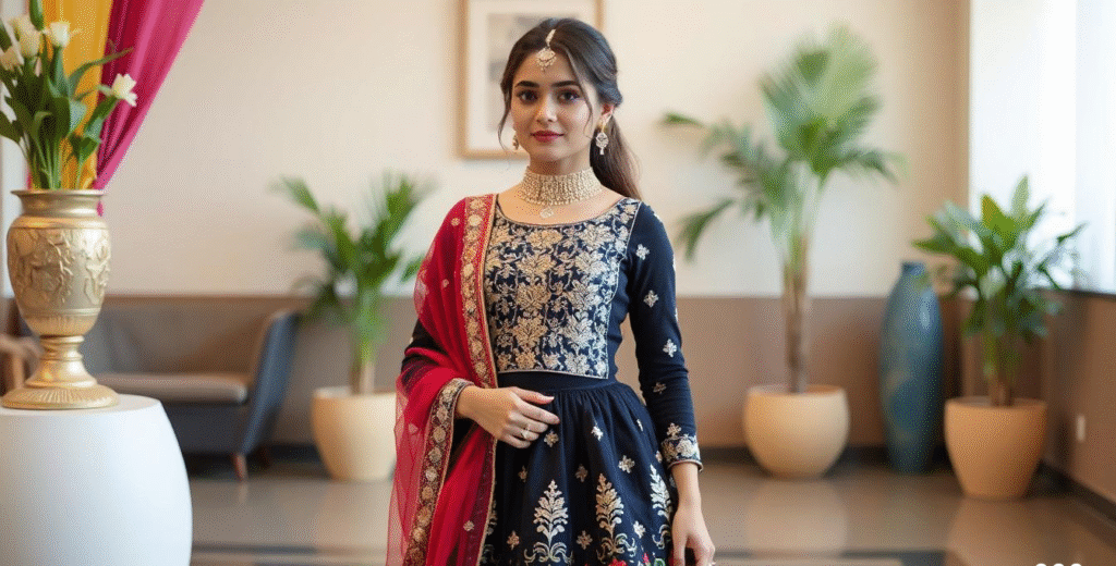 Heavy Flair Anarkali Suit in Saudi Arabia