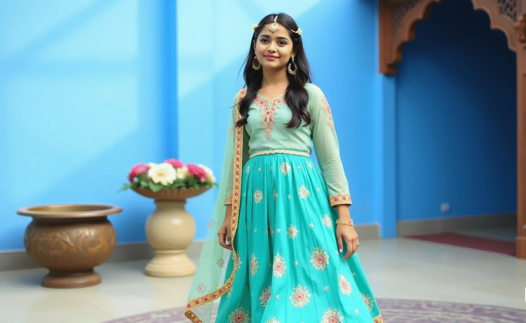 Heavy Flair Anarkali Suit in Saudi Arabia