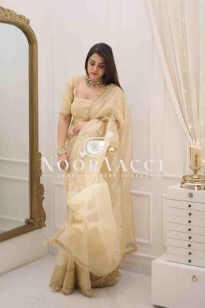 Shop Goldy Crazy Ready-to-Wear Saree with Matching Blouse