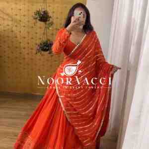 Designer Faux Georgette Lehenga Set with Thread & Sequence Work