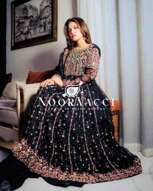 Fox Georgette Embroidered Long Top Palazzo Set with Dupatta