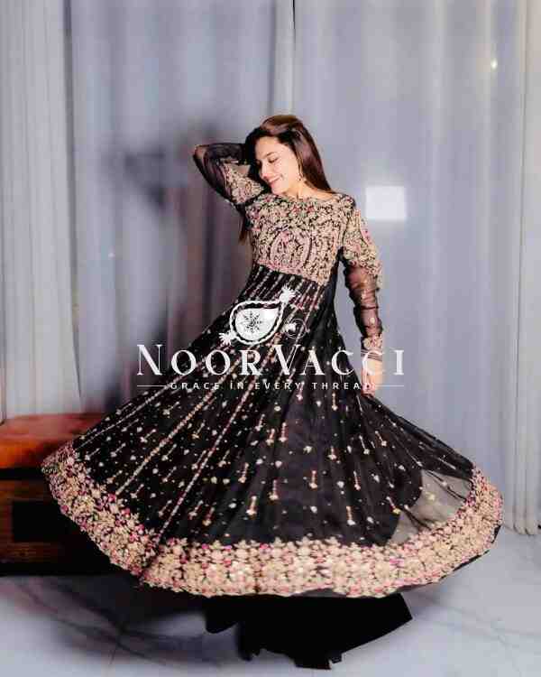 Fox Georgette Embroidered Long Top Palazzo Set with Dupatta - Image 3