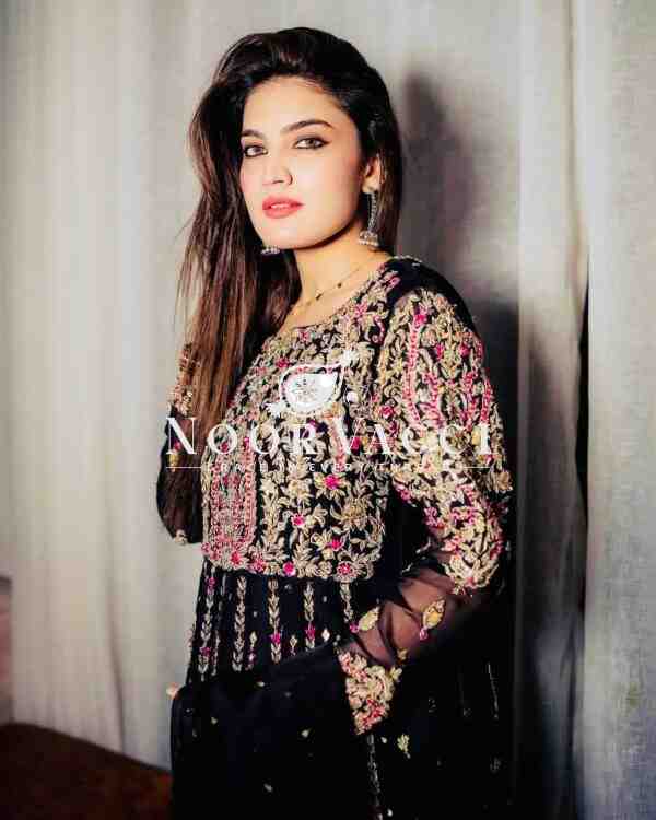 Fox Georgette Embroidered Long Top Palazzo Set with Dupatta - Image 5