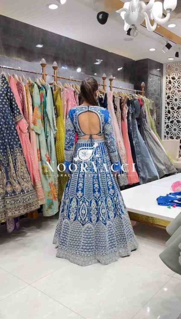 Semi-Stitched Fox Georgette Lehenga with 4 Meter Flair & Coding Dori Sequin Work - Image 2