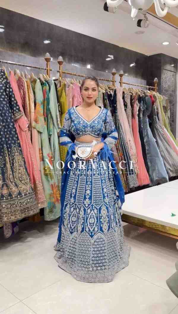 Semi-Stitched Fox Georgette Lehenga with 4 Meter Flair & Coding Dori Sequin Work
