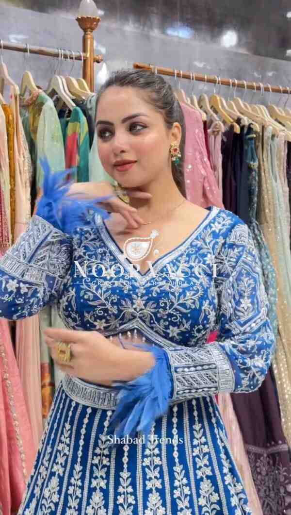 Semi-Stitched Fox Georgette Lehenga with 4 Meter Flair & Coding Dori Sequin Work - Image 5