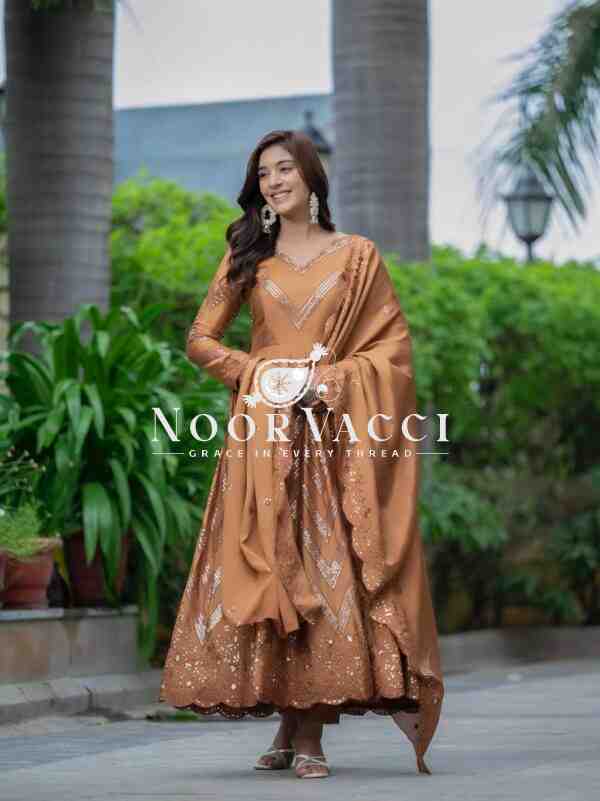 Premium Alia Cut Anarkali Suit Set with Dupatta – Chinon Silk | Luxurious Embroidered Party Wear - Image 2