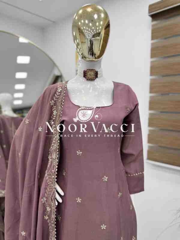 Simar Silk Sequin Embroidered Top Sharara Set with Dupatta - Image 4