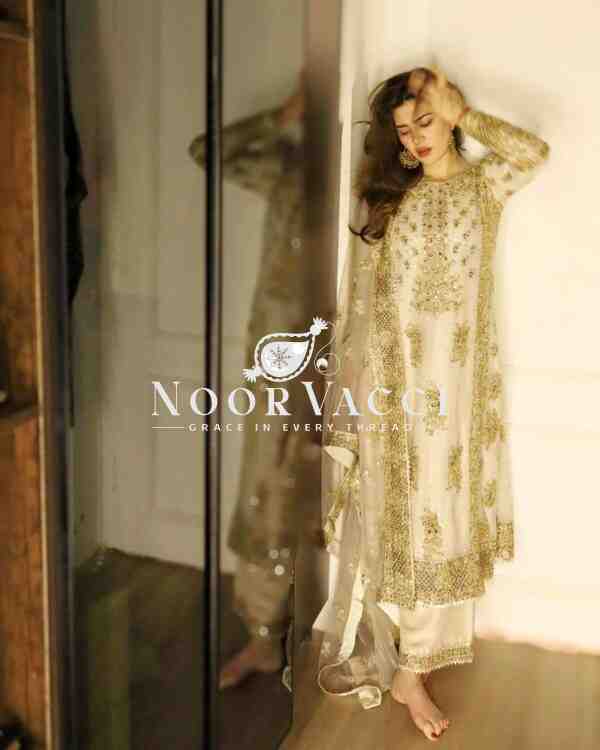 Fox Georgette Sequin Embroidered Top Sharara Set with Dupatta