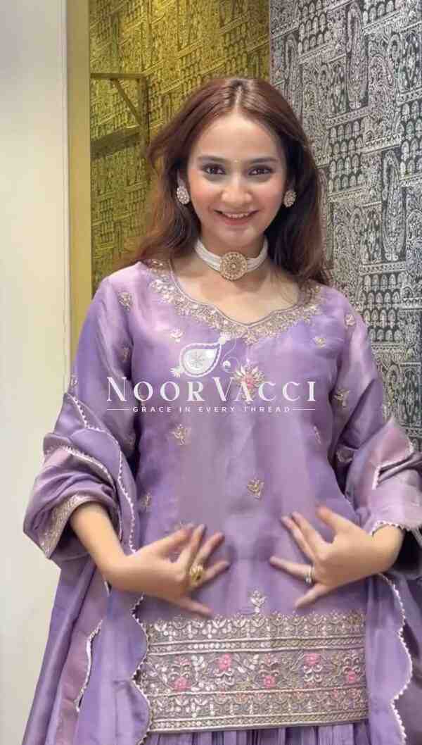 Jimmy Choo Silk Embroidered Lehenga Set with Dupatta – Elegant Designer Ensemble - Image 6