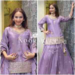 Jimmy Choo Silk Embroidered Lehenga Set with Dupatta – Elegant Designer Ensemble