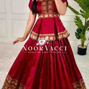 Jacquard Silk Lehenga Set with Matching Top – Elegant Ethnic Wear