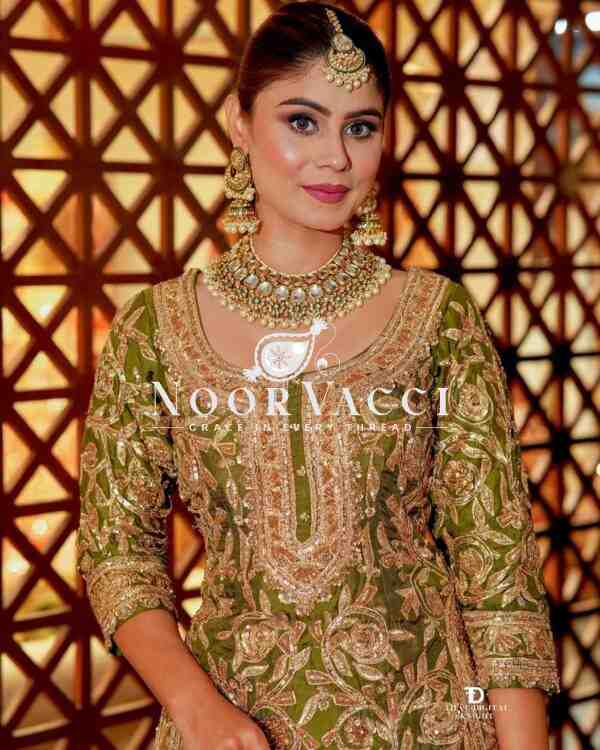 Heavy Chinon Silk Codding Sequin Embroidered Sharara Set with Printed Dupatta - Image 2