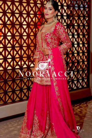 Buy Heavy Chinon Silk Codding Sequin Embroidered Sharara Set with Printed Dupatta