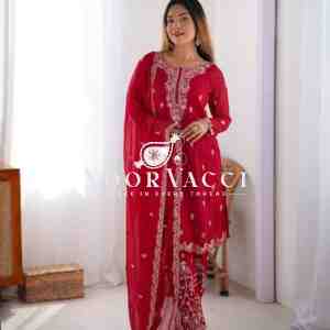 Faux Georgette Thread Work Suit Set