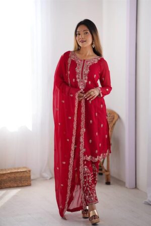 Buy Faux Georgette Thread Work Suit Set