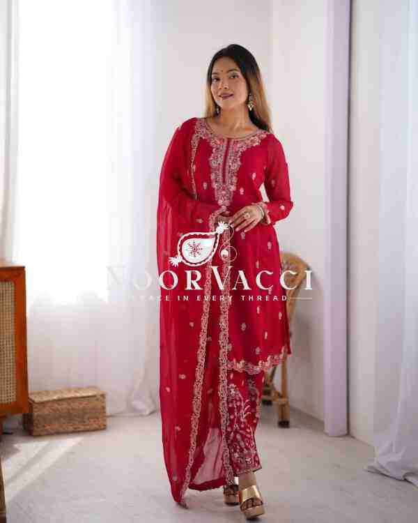 Faux Georgette Thread Work Suit Set