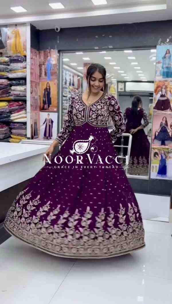 Faux Georgette Embroidered Long Kurti Plazo Set
