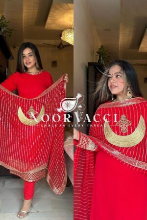 Shop Faux Georgette Embroidered Top with Real Mirror Work and Matching Pent Set