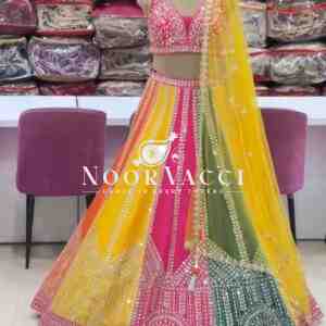 Chinon Silk Lehenga Set with 9mm Sequin Embroidery