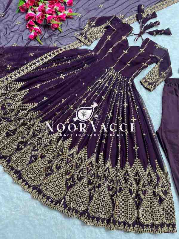 Designer Faux Georgette Anarkali Suit Set with Dupatta – Fully Stitched - Image 5