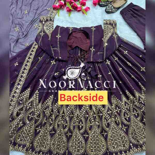 Designer Faux Georgette Anarkali Suit Set with Dupatta – Fully Stitched - Image 6
