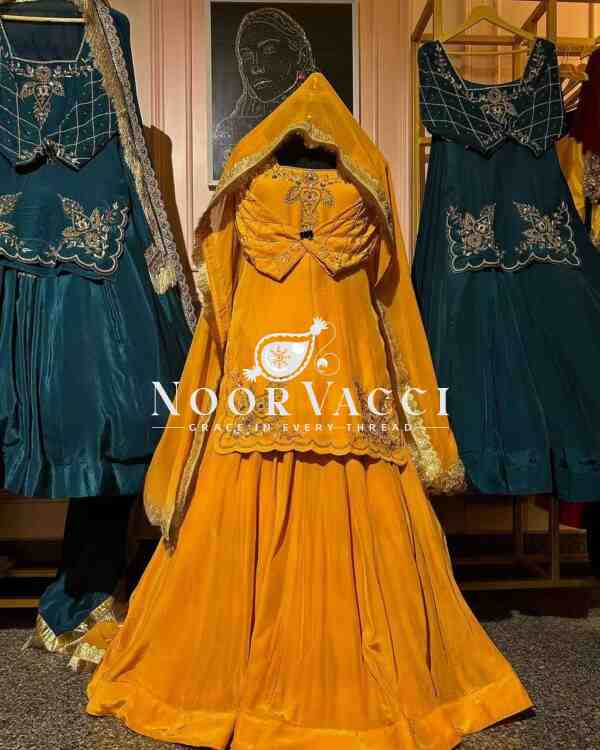Elegant Natural Crepe Silk Top Lehenga Set with Hand Embroidery & Zari Work - Image 2