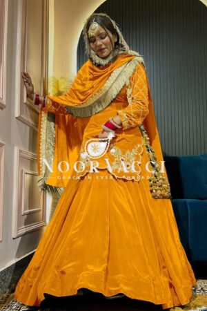 Shop Elegant Natural Crepe Silk Top Lehenga Set with Hand Embroidery & Zari Work