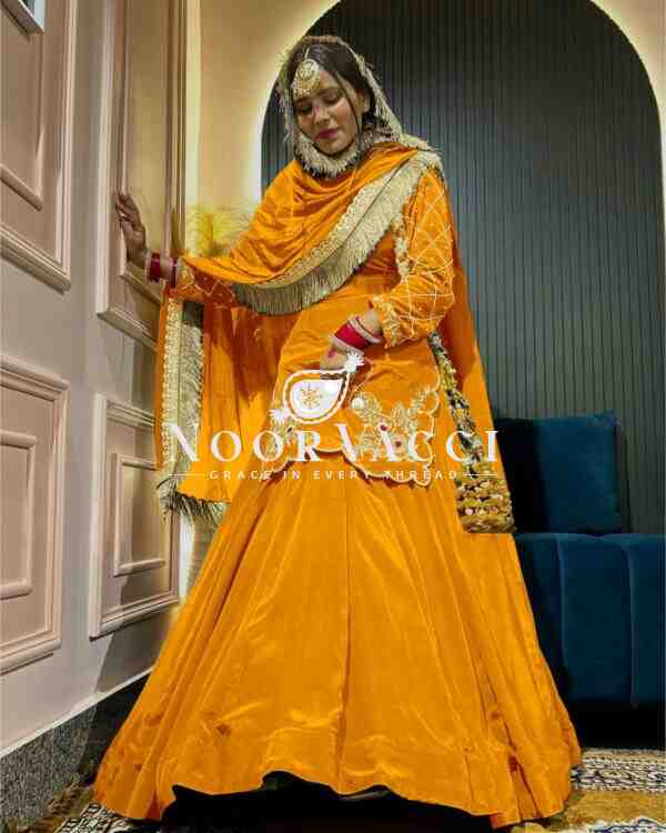 Elegant Natural Crepe Silk Top Lehenga Set with Hand Embroidery & Zari Work