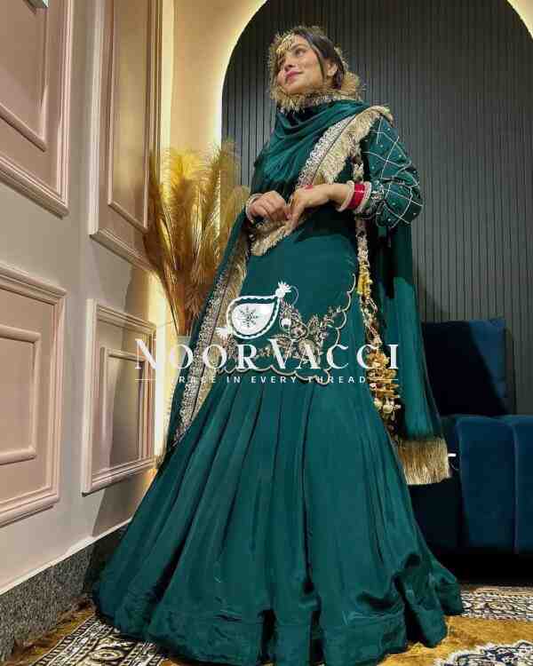 Elegant Natural Crepe Silk Top Lehenga Set with Hand Embroidery & Zari Work - Image 2