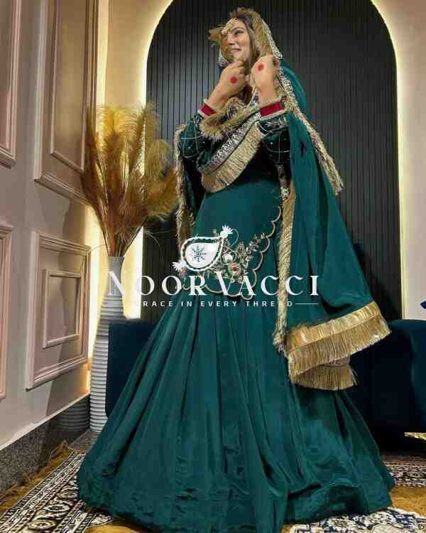 Elegant Natural Crepe Silk Top Lehenga Set with Hand Embroidery & Zari Work - Image 3