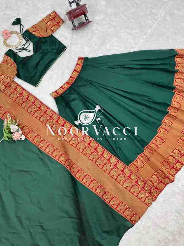 Jacquard Weaving Lehenga Set with Dupatta - Image 7