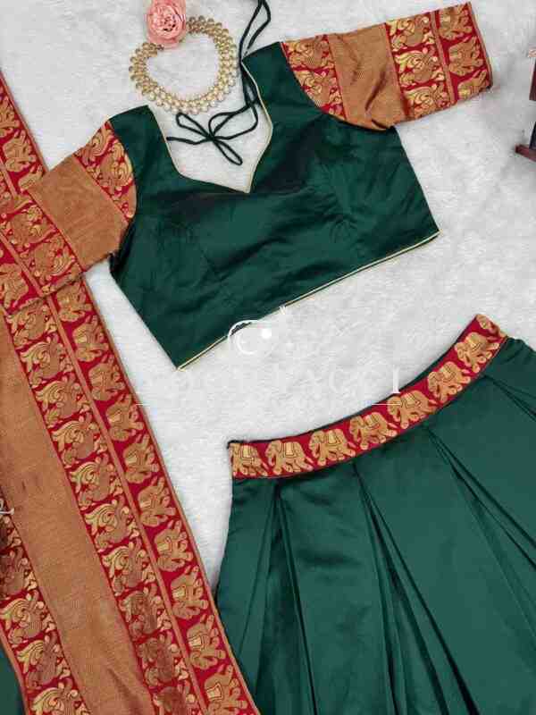 Jacquard Weaving Lehenga Set with Dupatta - Image 6