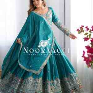 Natural Crepe Silk Embroidered Semi-Stitched Lehenga with Dupatta