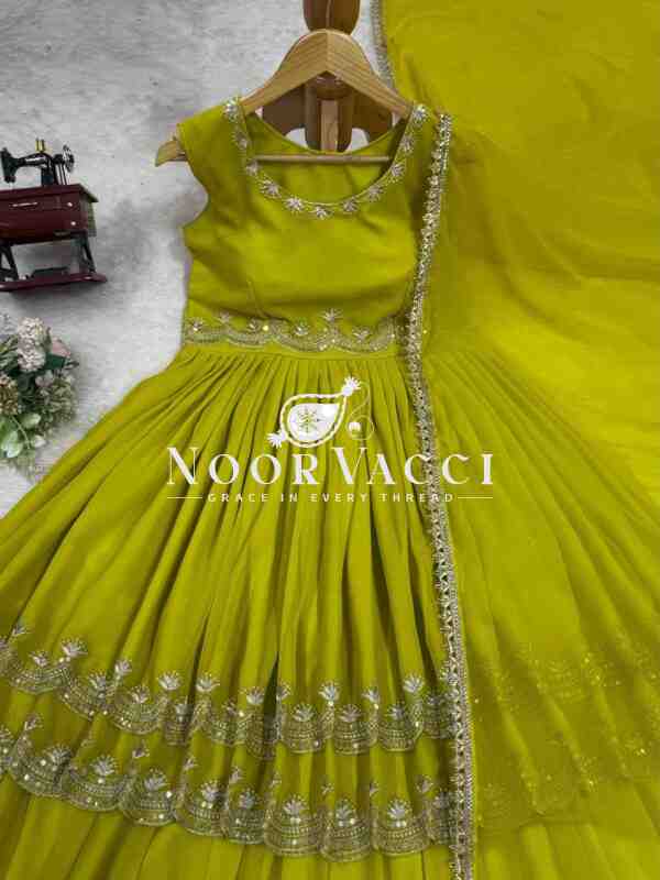 Fox Georgette Embroidered Plazo Set with Dupatta - Image 10