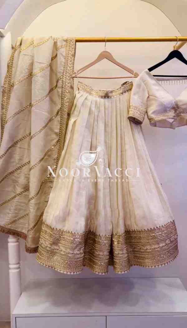 Chinon Silk Wedding Lehenga Choli with Heavy Embroidery & Dupatta – Semi Stitched