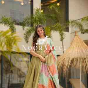 Jalpari Silk Plazo Set with Printed Dupatta and Lace Border