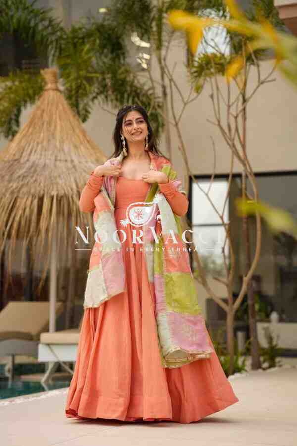 Jalpari Silk Plazo Set with Printed Dupatta and Lace Border - Image 3