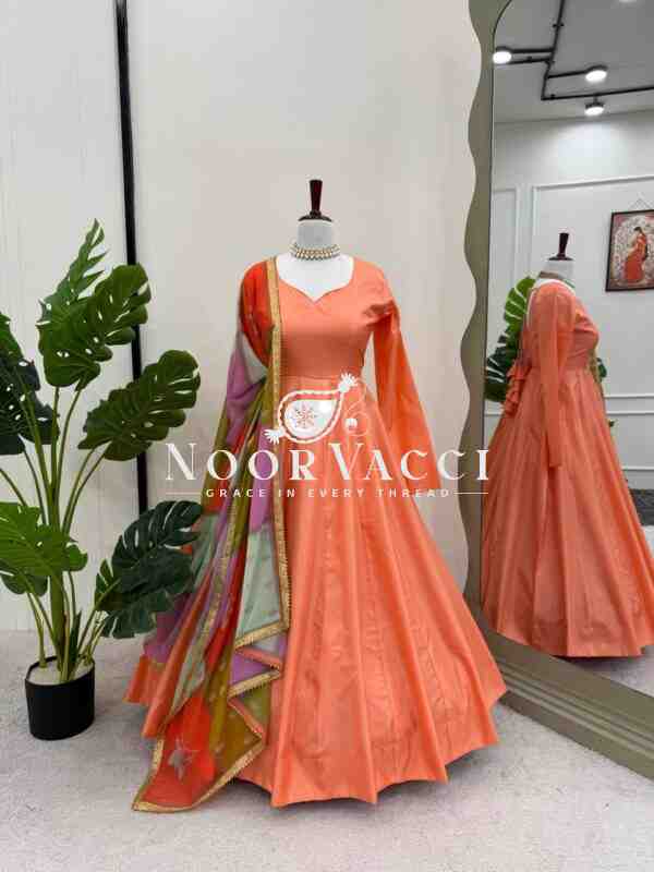 Jalpari Silk Plazo Set with Printed Dupatta and Lace Border - Image 5