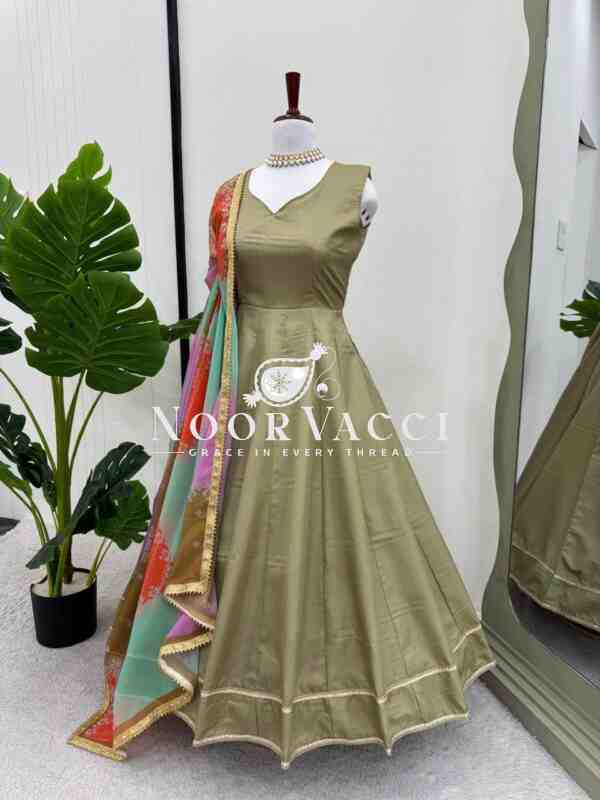Jalpari Silk Plazo Set with Printed Dupatta and Lace Border - Image 5